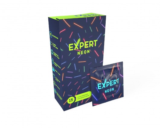 Светящиеся в темноте презервативы Expert Neon - 15 шт. - Expert - купить с доставкой в Коломне