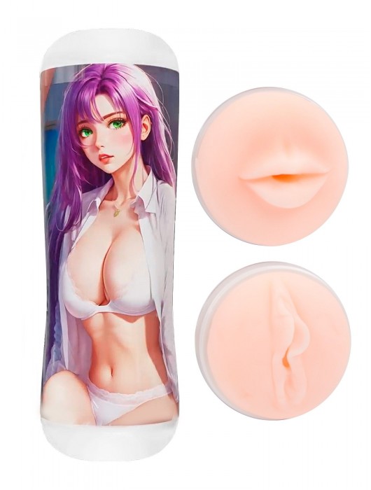 Двусторонний мастурбатор аниме - ротик и вагина - Tokyo Style - в Коломне купить с доставкой