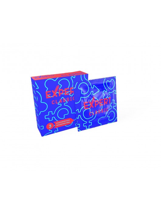 Классические презервативы Expert Classic - 3 шт. - Expert - купить с доставкой в Коломне