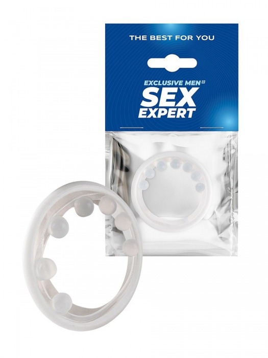 Эрекционное кольцо с мягкой стимулирующей насадкой - Sex Expert - в Коломне купить с доставкой