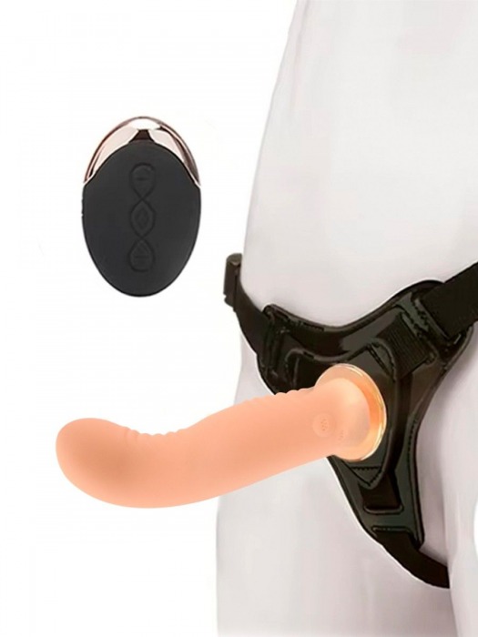 Женский вибрострапон со съемной насадкой и пультом ДУ - Erokay - купить с доставкой в Коломне