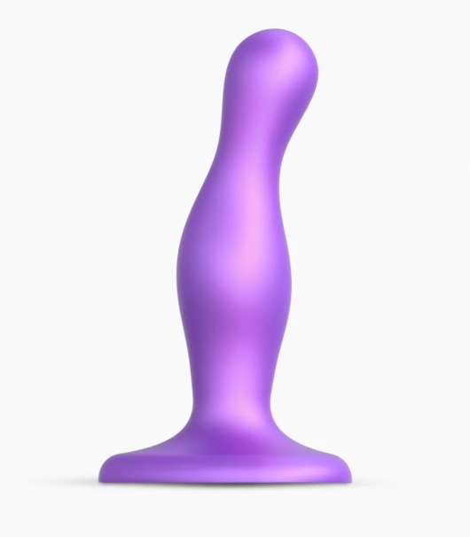 Фиолетовая насадка Strap-On-Me Dildo Plug Curvy size S - Strap-on-me - купить с доставкой в Коломне