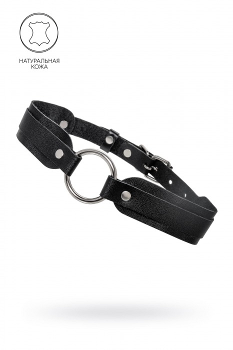 Черный кожаный чокер-ошейник со скруглёнными углами - Pecado - купить с доставкой в Коломне