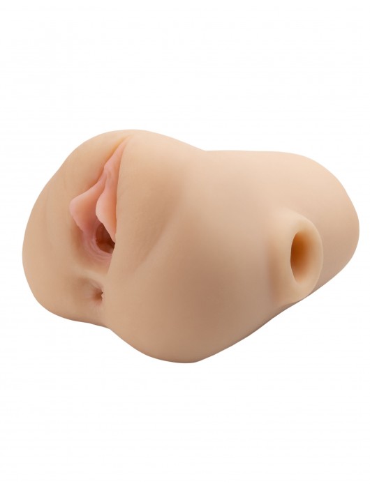 Телесный мастурбатор с вибрацией Double Pounder Vibrating Squeeze Stroker - Pipedream - в Коломне купить с доставкой