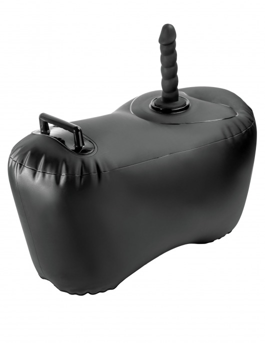 Черное надувное кресло с платформой для фиксации дилдо Body Dock Inflatable Love Seat - Pipedream - купить с доставкой в Коломне