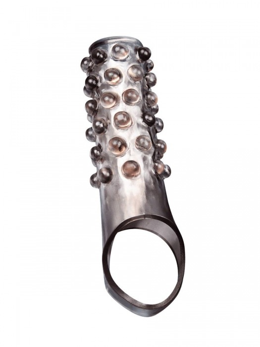 Дымчатая насадка на пенис с выпуклостями - 11 см. - Sex Expert - в Коломне купить с доставкой