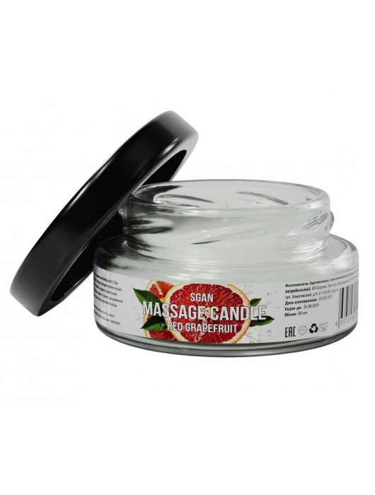 Массажная свеча «Красный грейпфрут» - 50 мл. - SGAN - купить с доставкой в Коломне