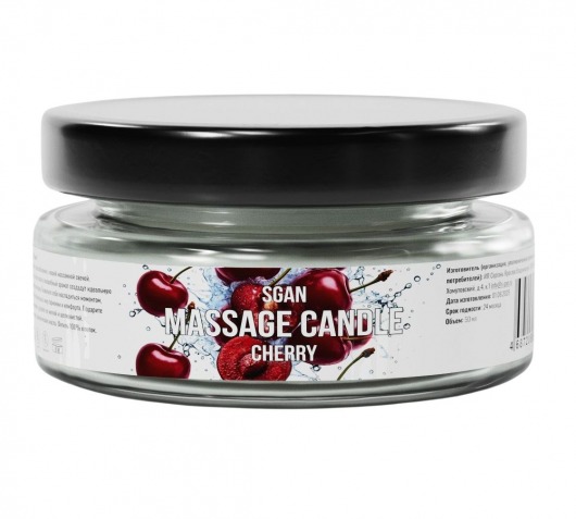 Массажная свеча «Спелая вишня» - 50 мл. - SGAN - купить с доставкой в Коломне