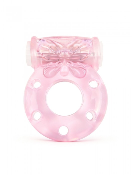 Розовое эрекционное виброкольцо с бабочкой - 1137 - в Коломне купить с доставкой