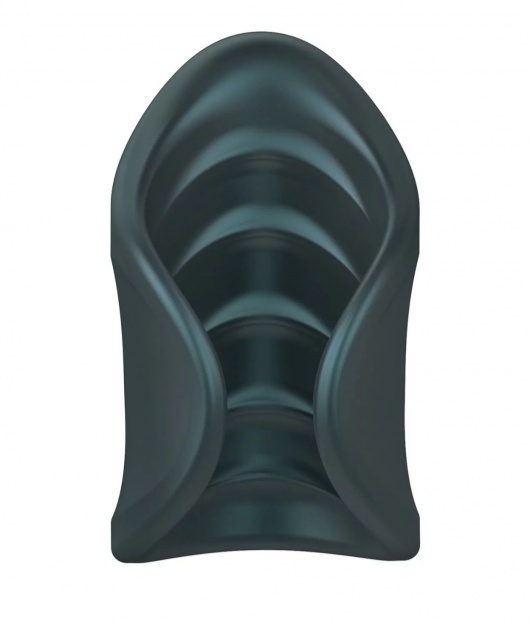 Серый сквозной мастурбатор с вибрацией Manwan Starter - Manwan - в Коломне купить с доставкой