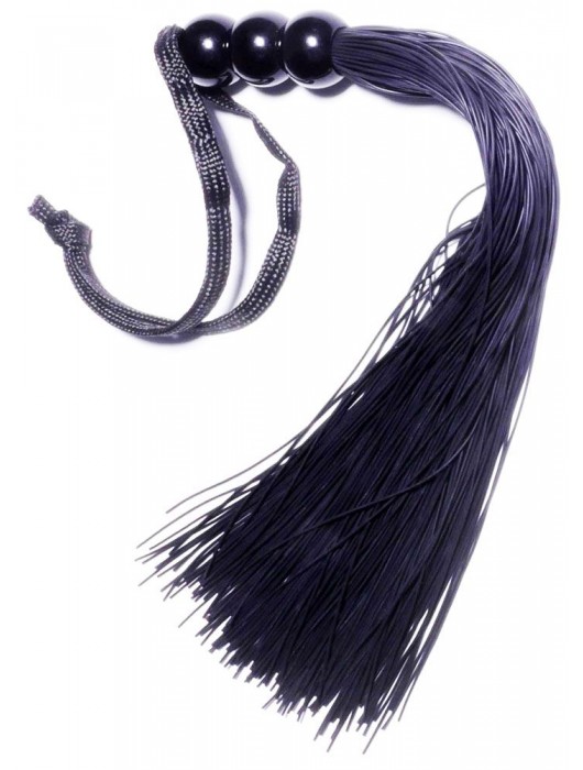 Черная силиконовая плетка - 25,4 см. - Boys of Toys - купить с доставкой в Коломне