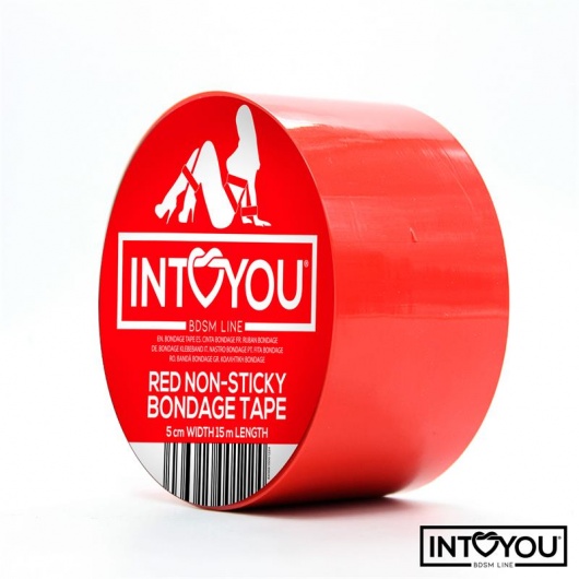 Красный скотч для фиксации Non-Sticky Bondage Tape - 15 м. - Intoyou - купить с доставкой в Коломне