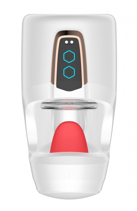 Белый мастурбатор с язычком и возвратно-поступательными движениями - Secwell - в Коломне купить с доставкой