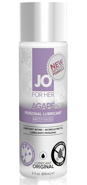 Лубрикант на водной основе для женщин JO AGAPE LUBRICANT ORIGINAL - 60 мл. - System JO - купить с доставкой в Коломне