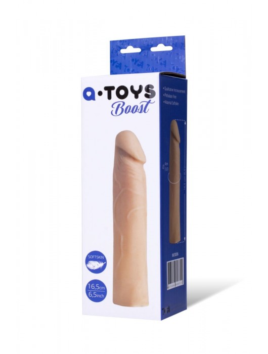 Реалистичная насадка с ярко выраженной головкой - 16,5 см. - A-toys - в Коломне купить с доставкой