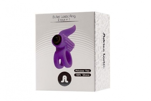 Эрекционное кольцо с подхватом мошонки и стимуляцией клитора Bullet Lastic Ring - Adrien Lastic - в Коломне купить с доставкой