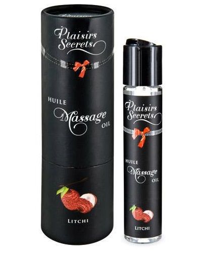 Массажное масло с ароматом личи Huile de Massage Gourmande Litchi - 59 мл. - Plaisir Secret - купить с доставкой в Коломне