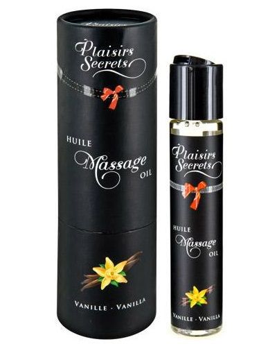 Массажное масло с ароматом ванили Huile de Massage Gourmande Vanille - 59 мл. - Plaisir Secret - купить с доставкой в Коломне