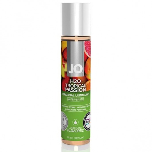 Смазка с ароматом тропических фруктов JO Flavored Tropical Passion - 30 мл. - System JO - купить с доставкой в Коломне