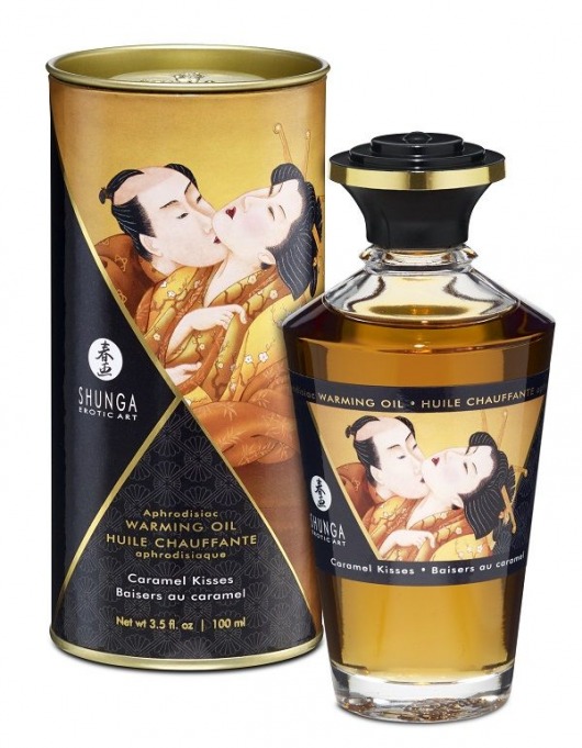 Массажное интимное масло с ароматом карамели - 100 мл. - Shunga - купить с доставкой в Коломне