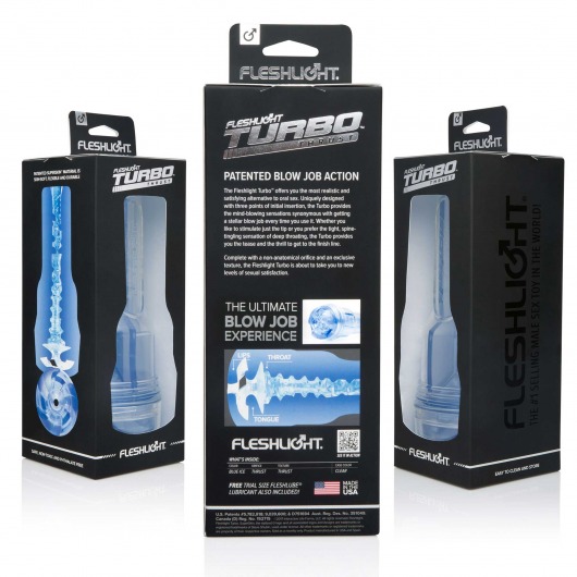 Мастурбатор Fleshlight Turbo - Trust Blue Ice - Fleshlight - в Коломне купить с доставкой