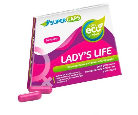 Возбуждающие капсулы Ladys Life - 14 капсул (0,35 гр.) - SuperCaps - купить с доставкой в Коломне