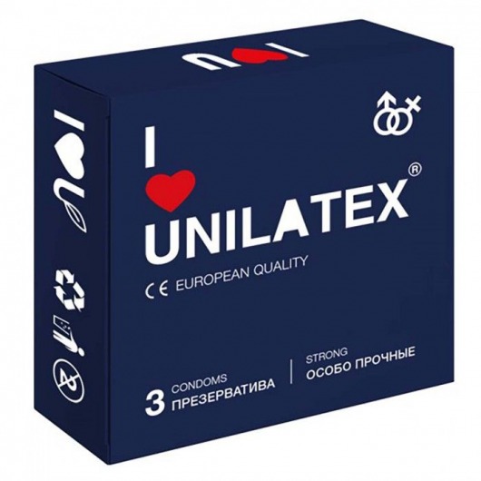 Ультрапрочные презервативы Unilatex Extra Strong - 3 шт. - Unilatex - купить с доставкой в Коломне