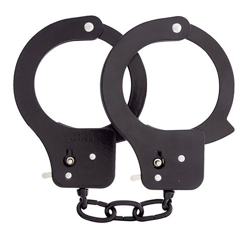 Чёрные наручники из листового металла BONDX METAL CUFFS BLACK - Dream Toys - купить с доставкой в Коломне