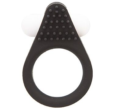 Чёрное эрекционное кольцо LIT-UP SILICONE STIMU RING 1 BLACK - Dream Toys - в Коломне купить с доставкой