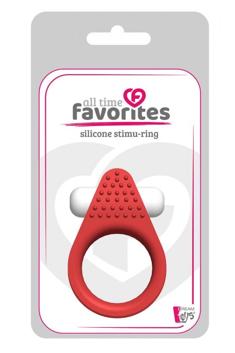 Красное эрекционное кольцо LIT-UP SILICONE STIMU RING 1 RED - Dream Toys - в Коломне купить с доставкой