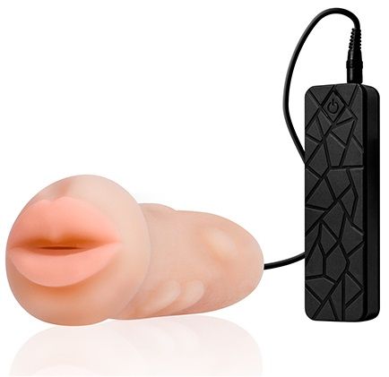 Мастурбатор-ротик с вибрацией REALSTUFF VIBRATING MASTURBATOR MOUTH - Dream Toys - в Коломне купить с доставкой