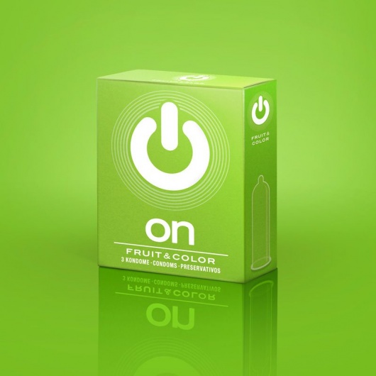 Цветные ароматизированные презервативы ON) Fruit   Color - 3 шт. - ON) - купить с доставкой в Коломне