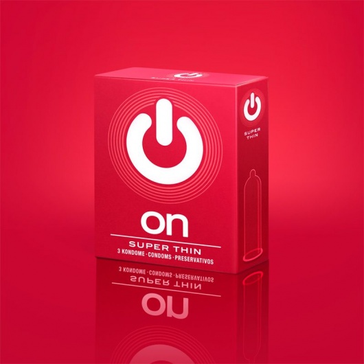 Супертонкие презервативы ON) Super Thin - 3 шт. - ON) - купить с доставкой в Коломне