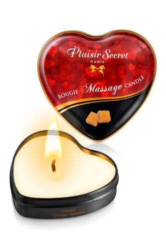 Массажная свеча с ароматом карамели Bougie Massage Candle - 35 мл. - Plaisir Secret - купить с доставкой в Коломне