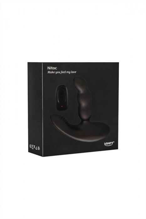 Черный силиконовый стимулятор простаты Levett Nitoc с пультом ДУ - Levett - в Коломне купить с доставкой