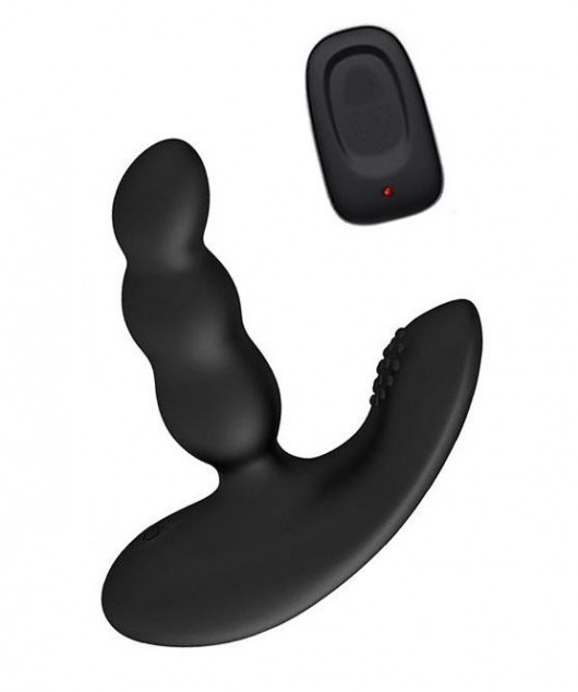 Черный силиконовый стимулятор простаты Levett Nitoc с пультом ДУ - Levett - в Коломне купить с доставкой