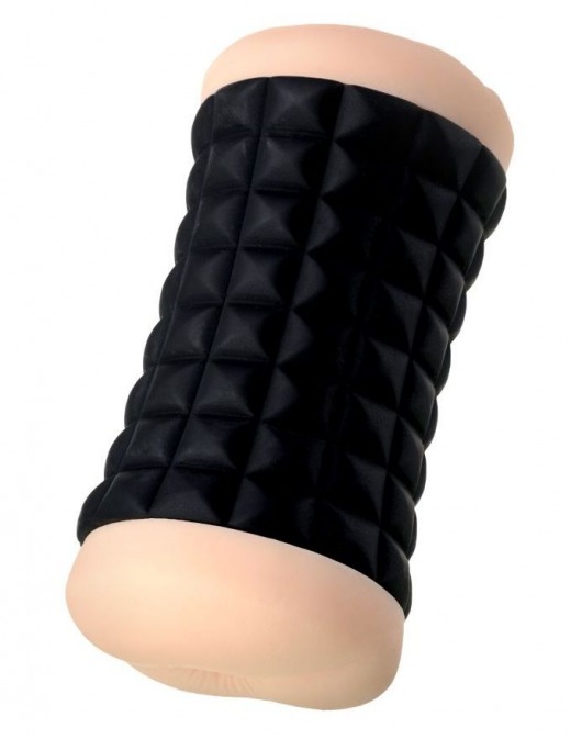 Двухсторонний мастурбатор JOS JANICE в черном цилиндре - JOS - в Коломне купить с доставкой