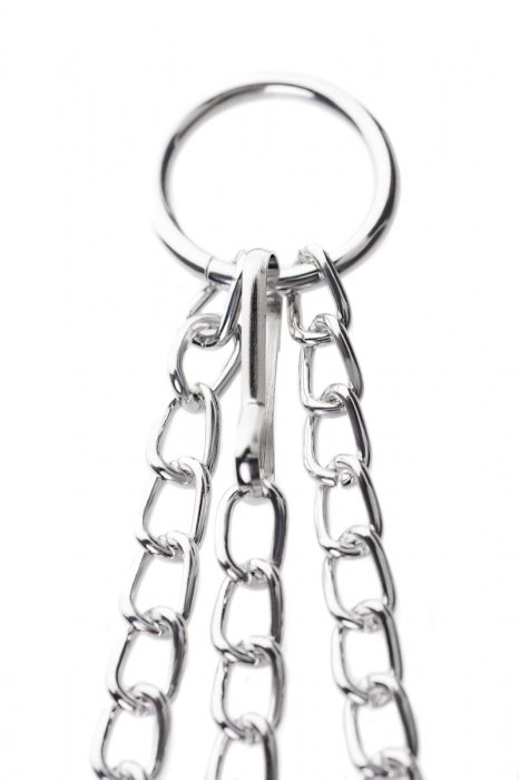 Черно-серебристые зажимы для сосков с кольцом для пениса TOYFA Metal - ToyFa - купить с доставкой в Коломне