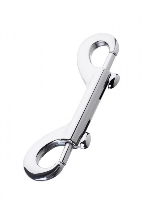 Серебристый двухсторонний карабин TOYFA Metal - ToyFa - купить с доставкой в Коломне
