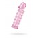 Гелевая розовая насадка на фаллос с шипами - 12 см. - Toyfa Basic - в Коломне купить с доставкой