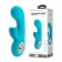 Бирюзовый вибратор Chris с клиторальным отростком - 15,4 см. - Baile купить в Коломне с доставкой в Orgasmix.ru Бирюзовый вибратор Chris с клиторальным отростком - 15,4 см. - Baile